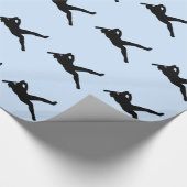 Papier Cadeau Batterie de basball bleu (Coin)
