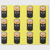 Papier Cadeau Batterie de Kawaii (Plat)