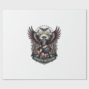 Papier Cadeau Batteur Patriotique De La Musique De Liberté Rock
