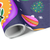 Papier Cadeau Bauble Galore (Coin rond)