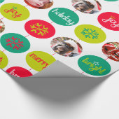 Papier Cadeau Bauble red green white pattern (Coin)