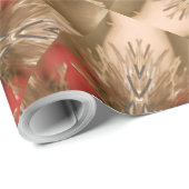 Papier Cadeau Baubles de décoration de Noël rouge bleu (Coin rond)