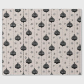 Papier Cadeau Baubles de vacances Noël contemporain moderne (Plat)