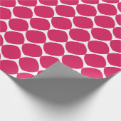 Papier Cadeau Baubles rouges modernes | Motif de vacances géomét (Coin)