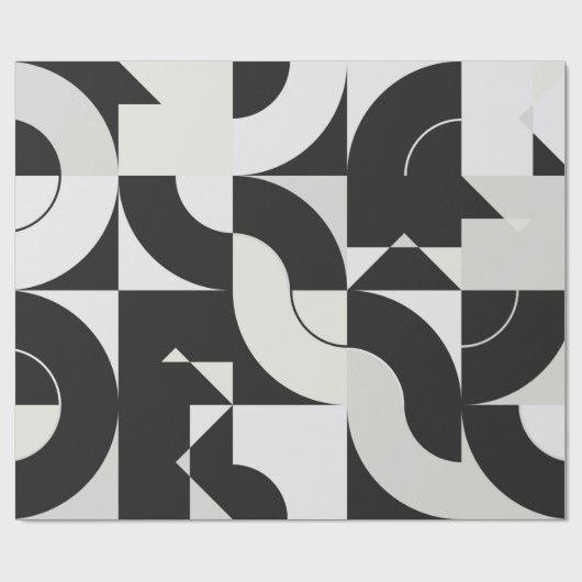 Papier Cadeau Bauhaus composition artwork made with abstract ele (Plat)