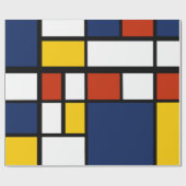 Papier Cadeau bauhaus motif peinture géométrique abstraite mo (Plat)
