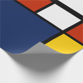 Papier Cadeau bauhaus motif peinture géométrique abstraite mo (Coin)