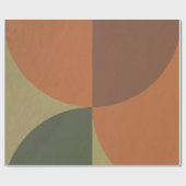 Papier Cadeau Bauhaus Terracotta Green Abstract Wrapping Paper (Plat)