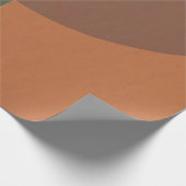 Papier Cadeau Bauhaus Terracotta Green Abstract Wrapping Paper (Coin)