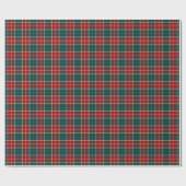 Papier Cadeau Baxter Clan Tartan Rouge et vert foncé Plaid (Plat)
