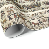 Papier Cadeau BAYEUX TAPESTRY 1066 Bataille d'Hastings (Coin rond)