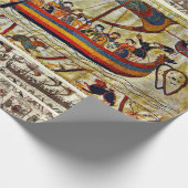 PAPIER CADEAU BAYEUX TAPESTRY 1066 NAVIRES VIKING (Coin)