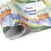 Papier Cadeau Bbq Barbecue Party (Coin rond)
