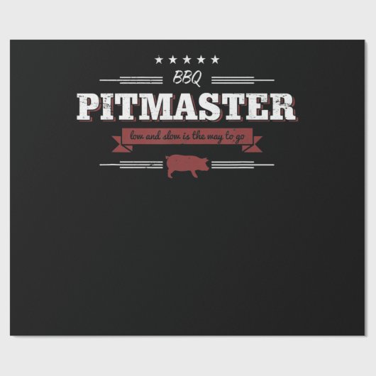 Papier Cadeau BBQ | BBQ Pitmaster Faible Et Lent Est Une Manière (Plat)