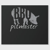 Papier Cadeau BBQ | BBQ Pitmaster Pig Grill Fars Day (Plat)