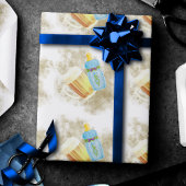 Papier Cadeau BBQ bébé et bière | Thème de la douche extérieure