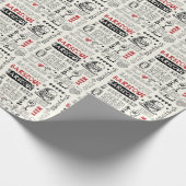 Papier Cadeau BBQ fou : Art de gribouillis (Coin)