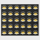 Papier Cadeau Be Egg-cellent Funny Egg Pun Dark BG (Plat)