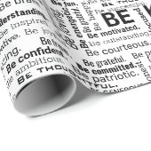 Papier Cadeau Be Kind Word Cloud On White (Coin rond)