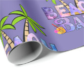 Papier Cadeau Beach Babe (Coin rond)