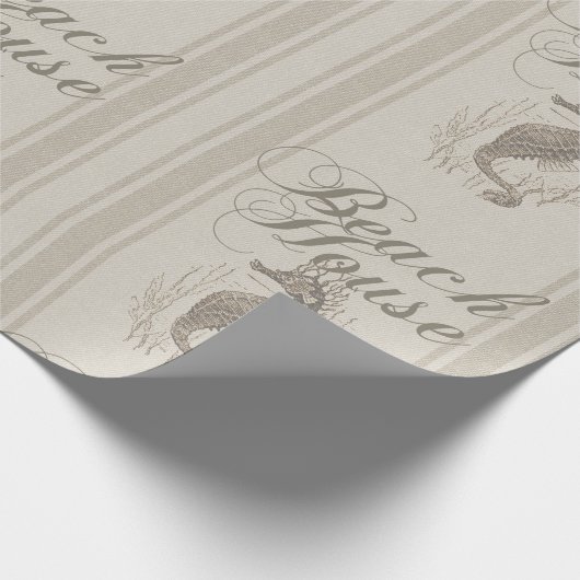 Papier Cadeau Beach House Seahorse Seashore (Coin)