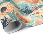 Papier Cadeau Beach Sea Life (Coin rond)