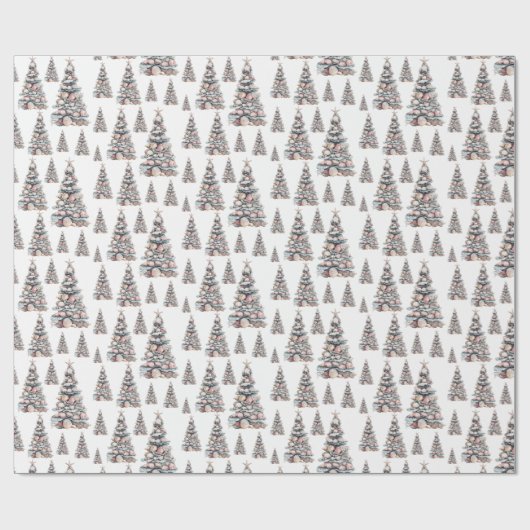 Papier Cadeau Beach Shell Christmas Tree Pattern (Plat)