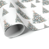 Papier Cadeau Beach Shell Christmas Tree Pattern (Coin rond)