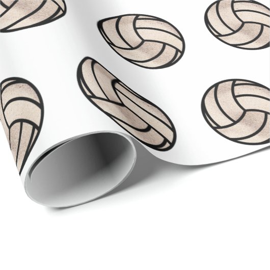 Papier Cadeau Beach Volley Ball (Coin rond)