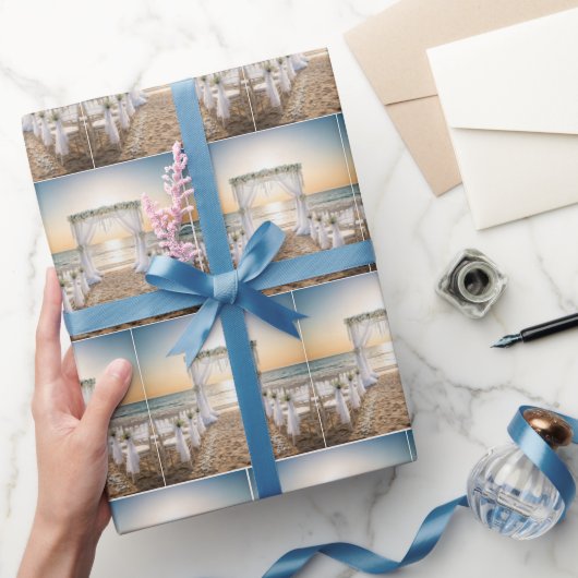 Papier Cadeau Beach Wedding Arch With Sunset Sky (Cadeaux)