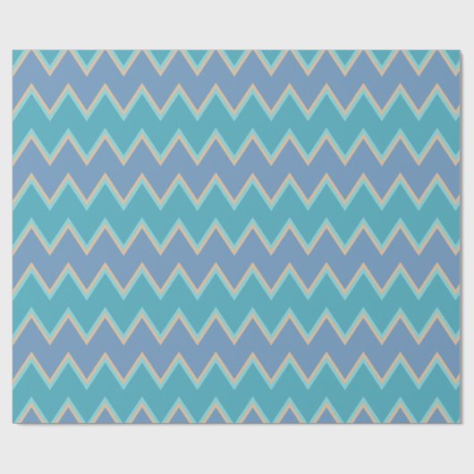 Papier Cadeau Beachy Blue Chevron (Plat)