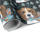 Papier Cadeau Beagle (Coin rond)