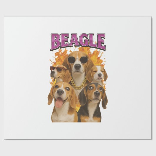 Papier Cadeau Beagle (Plat)