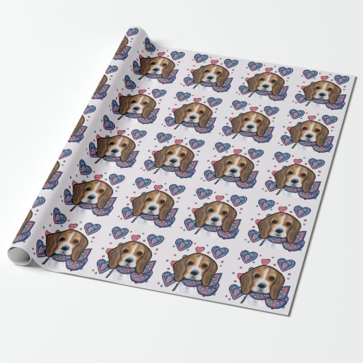 Papier Cadeau Beagle (Déroulé)