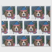 PAPIER CADEAU BEAGLE (Plat)
