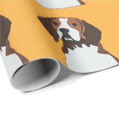 Papier Cadeau Beagle Amoureux des chiens beagle (Coin rond)