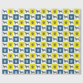Papier Cadeau Beagle Chien Jaune & Noir Grille Papier à envelopp (Plat)