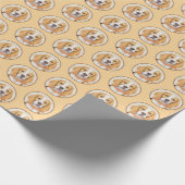 Papier Cadeau Beagle Hound Dog Peinture Animal Art original (Coin)