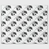 Papier Cadeau Beagle Joyeux Visage; Joyeux Beagle; Beagle grinch (Plat)