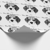 Papier Cadeau Beagle Joyeux Visage; Joyeux Beagle; Beagle grinch (Coin)