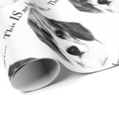 Papier Cadeau Beagle Joyeux Visage; Joyeux Beagle; Beagle grinch (Coin rond)