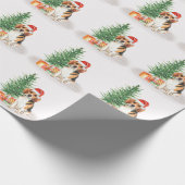 Papier Cadeau Beagle mignon chien Père Noël Festive Noël (Coin)