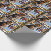 Papier Cadeau Beagle With Christmas Lights Holiday (Coin)