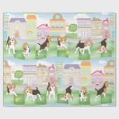 Papier Cadeau Beagles (Plat)