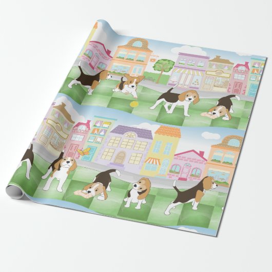 Papier Cadeau Beagles (Déroulé)