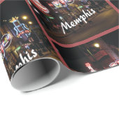 Papier Cadeau Beale Street, Memphis, Tennessee (Coin rond)