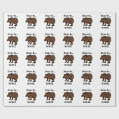 Papier Cadeau Bear Animal Funny Humor Quote (Plat)