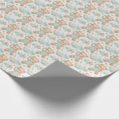 Papier Cadeau Bear Cute Baby Pastel Motif d'aquarelle (Coin)