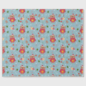 Papier Cadeau Bear in Holiday Sweater Wrapping Paper (Plat)