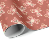 Papier Cadeau bear patwork (Coin rond)